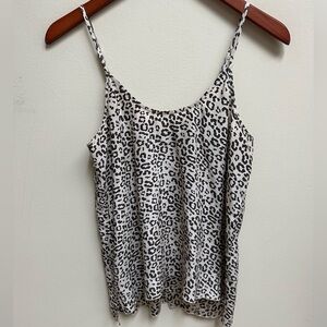 ATM Leopard Print Spaghetti Strap Top